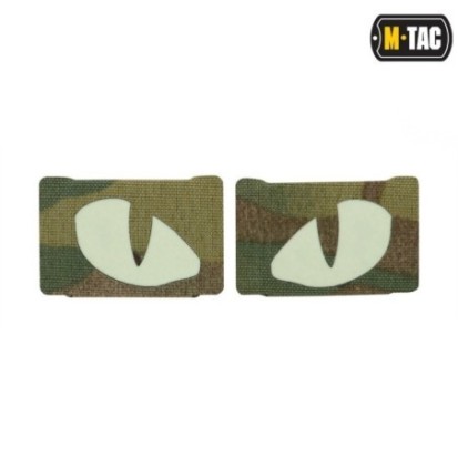 Nášivka M-Tac Tiger Eyes Laser Cut 2 ks - multicam-biela