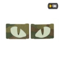 Nášivka M-Tac Tiger Eyes Laser Cut 2 ks - multicam-biela