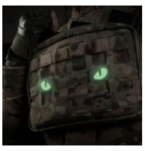 Nášivka M-Tac Tiger Eyes Laser Cut 2 ks - multicam-biela