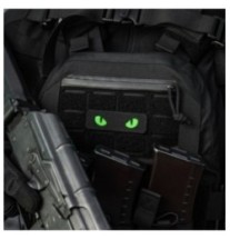 Nášivka M-Tac Cat Eyes - čierna-zelená