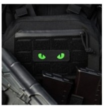 Nášivka M-Tac Cat Eyes - čierna-zelená