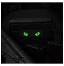 Nášivka M-Tac Cat Eyes - čierna-zelená