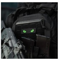 Nášivka M-Tac Cat Eyes - čierna-zelená