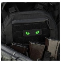 Nášivka M-Tac Cat Eyes - čierna-zelená