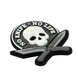 Nášivka M-Tac No Knife No Life 3D - sivá
