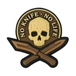 Nášivka M-Tac No Knife No Life 3D - coyote