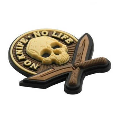 Nášivka M-Tac No Knife No Life 3D - coyote