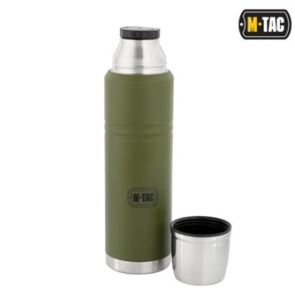 Termoska M-Tac Thermos Steel 1000 ml - olivová-strieborná