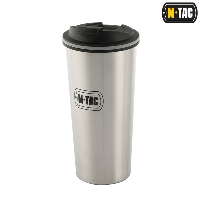 Mobilný termohrnček M-Tac Thermo Mug 450 ml - strieborný-čierny Mobilný termohrnček M-Tac Thermo Mug 450 ml - strieborný-čierny