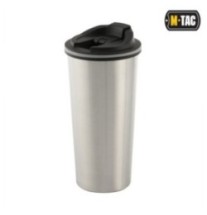 Mobilný termohrnček M-Tac Thermo Mug 450 ml - strieborný-čierny