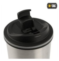 Mobilný termohrnček M-Tac Thermo Mug 450 ml - strieborný-čierny