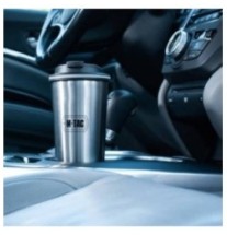 Mobilný termohrnček M-Tac Thermo Mug 450 ml - strieborný-čierny