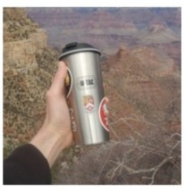 Mobilný termohrnček M-Tac Thermo Mug 450 ml - strieborný-čierny