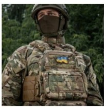 Nášivka M-Tac Battle Flag of Ukraine Reverse - farebná-olivová