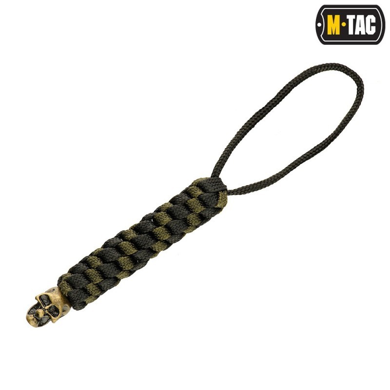 Šnúrka na nôž M-Tac Lanyard Helix Skull - čierna-olivová Šnúrka na nôž M-Tac Lanyard Helix Skull - čierna-olivová