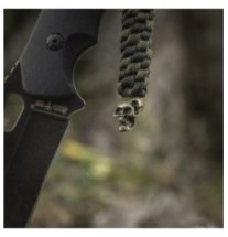 Šnúrka na nôž M-Tac Lanyard Helix Skull - čierna-olivová