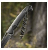 Šnúrka na nôž M-Tac Lanyard Helix Skull - čierna-olivová