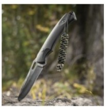 Šnúrka na nôž M-Tac Lanyard Helix Skull - čierna-olivová