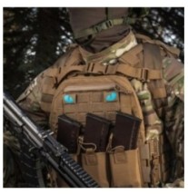 Nášivka M-Tac Tiger Eyes Laser Cut 2 ks - coyote-modrá