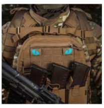 Nášivka M-Tac Tiger Eyes Laser Cut 2 ks - coyote-modrá