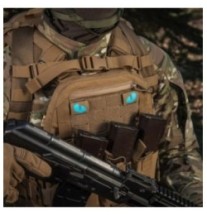 Nášivka M-Tac Tiger Eyes Laser Cut 2 ks - coyote-modrá