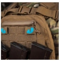 Nášivka M-Tac Tiger Eyes Laser Cut 2 ks - coyote-modrá