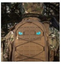 Nášivka M-Tac Tiger Eyes Laser Cut 2 ks - coyote-modrá
