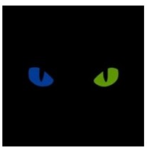 Nášivka M-Tac Cat Eyes - čierna-modrá-žltá