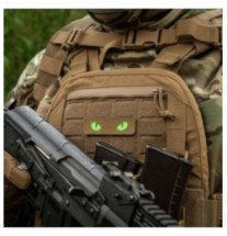 Nášivka M-Tac Cat Eyes - coyote-zelená