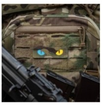 Nášivka M-Tac Cat Eyes - multicam-modrá-žltá