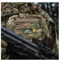 Nášivka M-Tac Cat Eyes - multicam-modrá-žltá