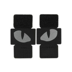 Nášivka M-Tac Tiger Eyes Laser Cut 2 ks - čierna-strieborná