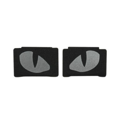 Nášivka M-Tac Tiger Eyes Laser Cut 2 ks - čierna-strieborná