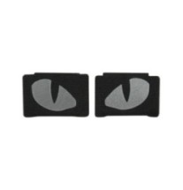 Nášivka M-Tac Tiger Eyes Laser Cut 2 ks - čierna-strieborná