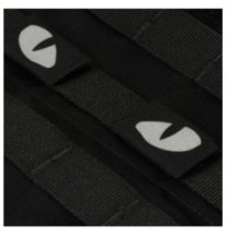 Nášivka M-Tac Tiger Eyes Laser Cut 2 ks - čierna-strieborná