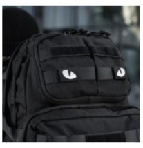 Nášivka M-Tac Tiger Eyes Laser Cut 2 ks - čierna-strieborná