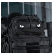 Nášivka M-Tac Tiger Eyes Laser Cut 2 ks - čierna-strieborná