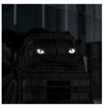 Nášivka M-Tac Tiger Eyes Laser Cut 2 ks - čierna-strieborná