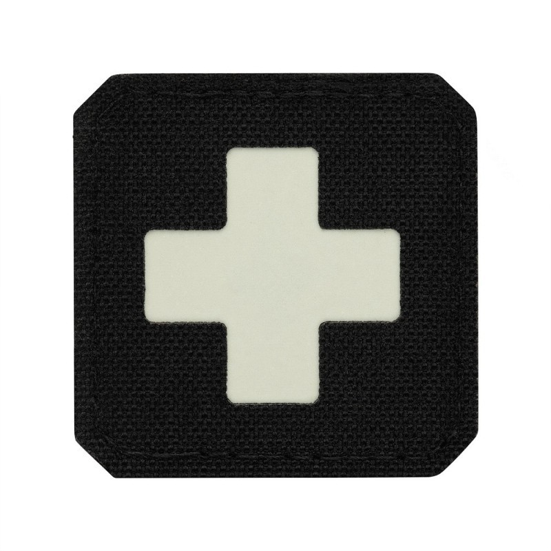 Nášivka M-Tac Medic Cross Laser Cut Glow - čierna-biela Nášivka M-Tac Medic Cross Laser Cut Glow - čierna-biela