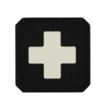 Nášivka M-Tac Medic Cross Laser Cut Glow - čierna-biela