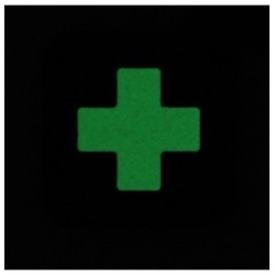Nášivka M-Tac Medic Cross Laser Cut Glow - čierna-biela