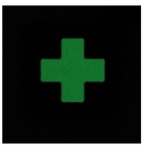 Nášivka M-Tac Medic Cross Laser Cut Glow - čierna-biela