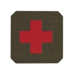 Nášivka M-Tac Medic Cross Laser Cut - olivová-červená