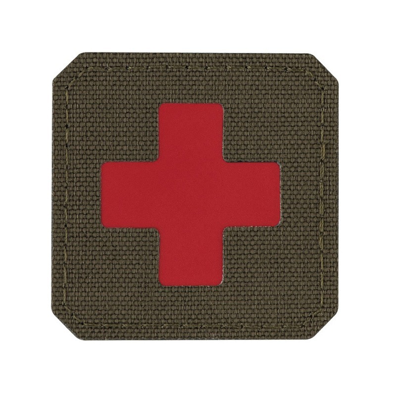 Nášivka M-Tac Medic Cross Laser Cut - olivová-červená Nášivka M-Tac Medic Cross Laser Cut - olivová-červená