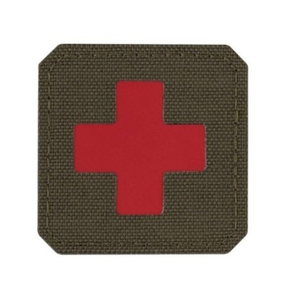 Nášivka M-Tac Medic Cross Laser Cut - olivová-červená