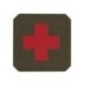 Nášivka M-Tac Medic Cross Laser Cut - olivová-červená Nášivka M-Tac Medic Cross Laser Cut - olivová-červená