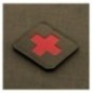 Nášivka M-Tac Medic Cross Laser Cut - olivová-červená Nášivka M-Tac Medic Cross Laser Cut - olivová-červená