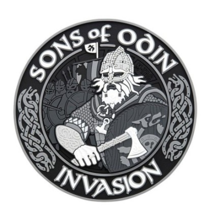 Nášivka M-Tac Sons of Odin 3D - sivá-čierna