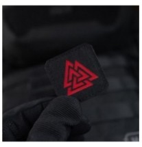 Nášivka M-Tac Valknutý Laser Cut - čierna-červená