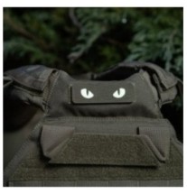 Nášivka M-Tac Cat Eyes - olivová-biela
